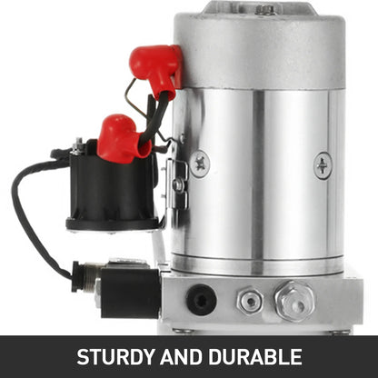 Hydraulische Pomp – Hydraulische Unit – Hydraulisch Systeem – Elektrische Pomp – Kiepwagen Pomp – 12V Motor – 7 Liter Kunststof Reservoir - QUORE