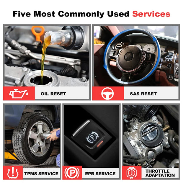 OBD2-scanner - Diagnosecomputer - Slimme diagnosetool - Foutverwijdering - Motor-ABS SRS AT-olie SAS EPB - TPMS-reset - Wifi - Globale versie