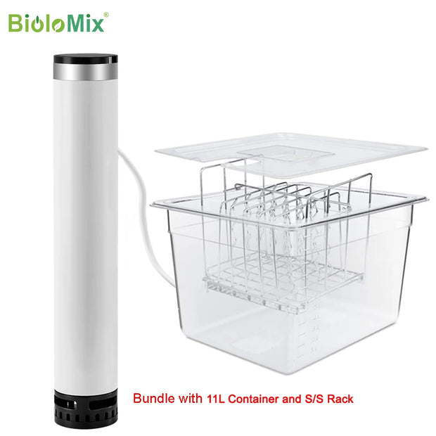 BioloMix - Sous Vide Stick - Sous-vide Kooktoestellen - IPX7 Waterdichte Super Slimme Thermische Immersie Circulator met APP Bediening - 4e Generatie - Wit
