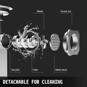 Meat grinder - Food processor - Food robot - Vegetable cutter - 850W - 220V - 122 Kg/H - 60Hz - Food processor - Mincer - Silver