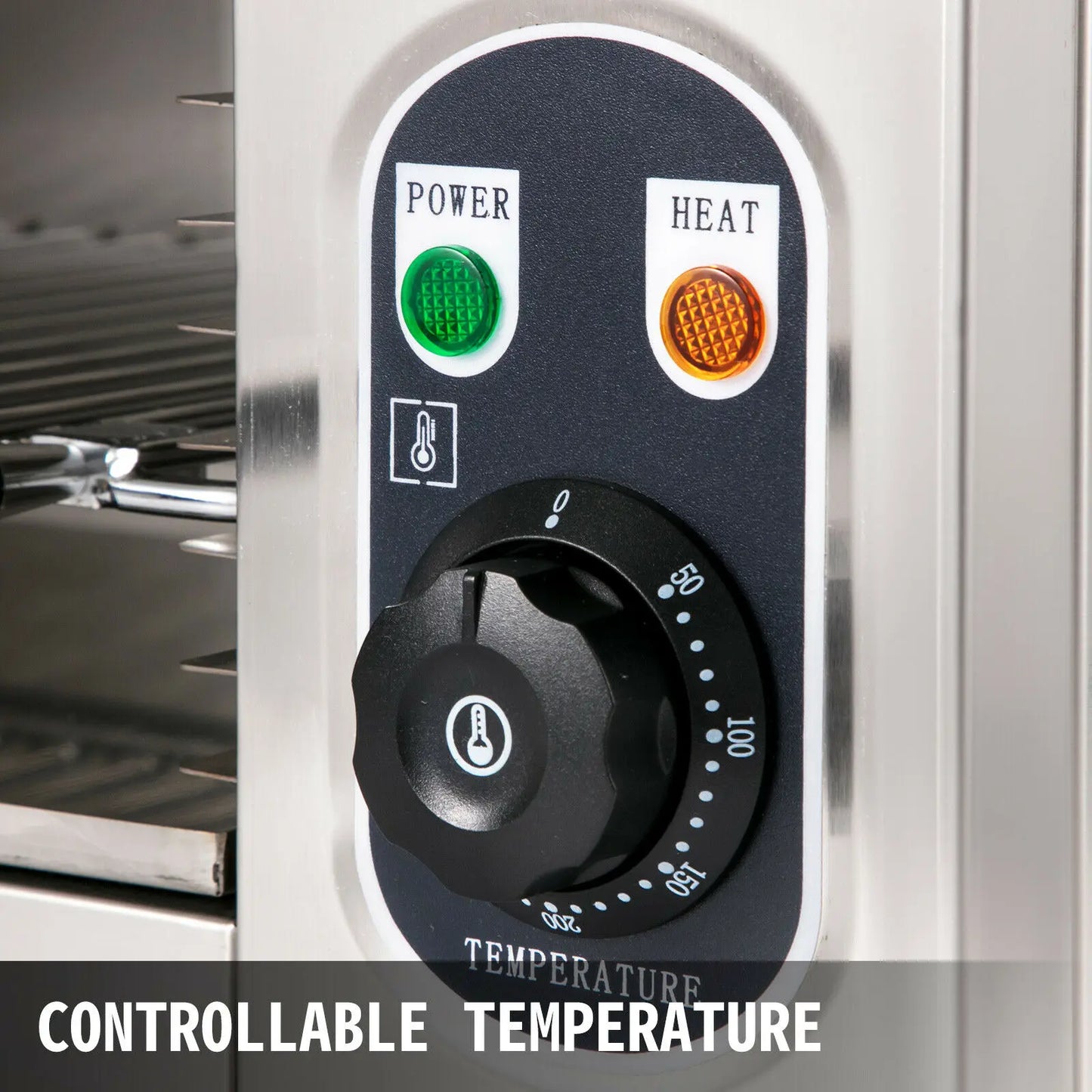 Elektrische Salamander Oven – Grill Oven – Tosti Oven – Gratineren Oven – Roestvrij Staal – Verstelbare Temperatuur – Uittrekbare Olieopvangplaat