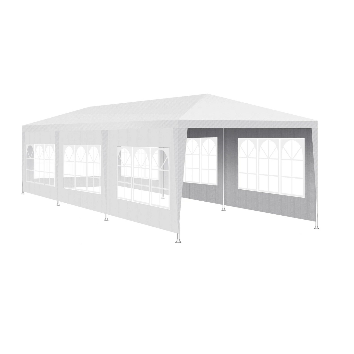 Partytent – Tuin Tent – Waterdichte Tent – Outdoor Tent – Picknick Tent – 9x3 Meter – Met Verwijderbare Panelen - Wit