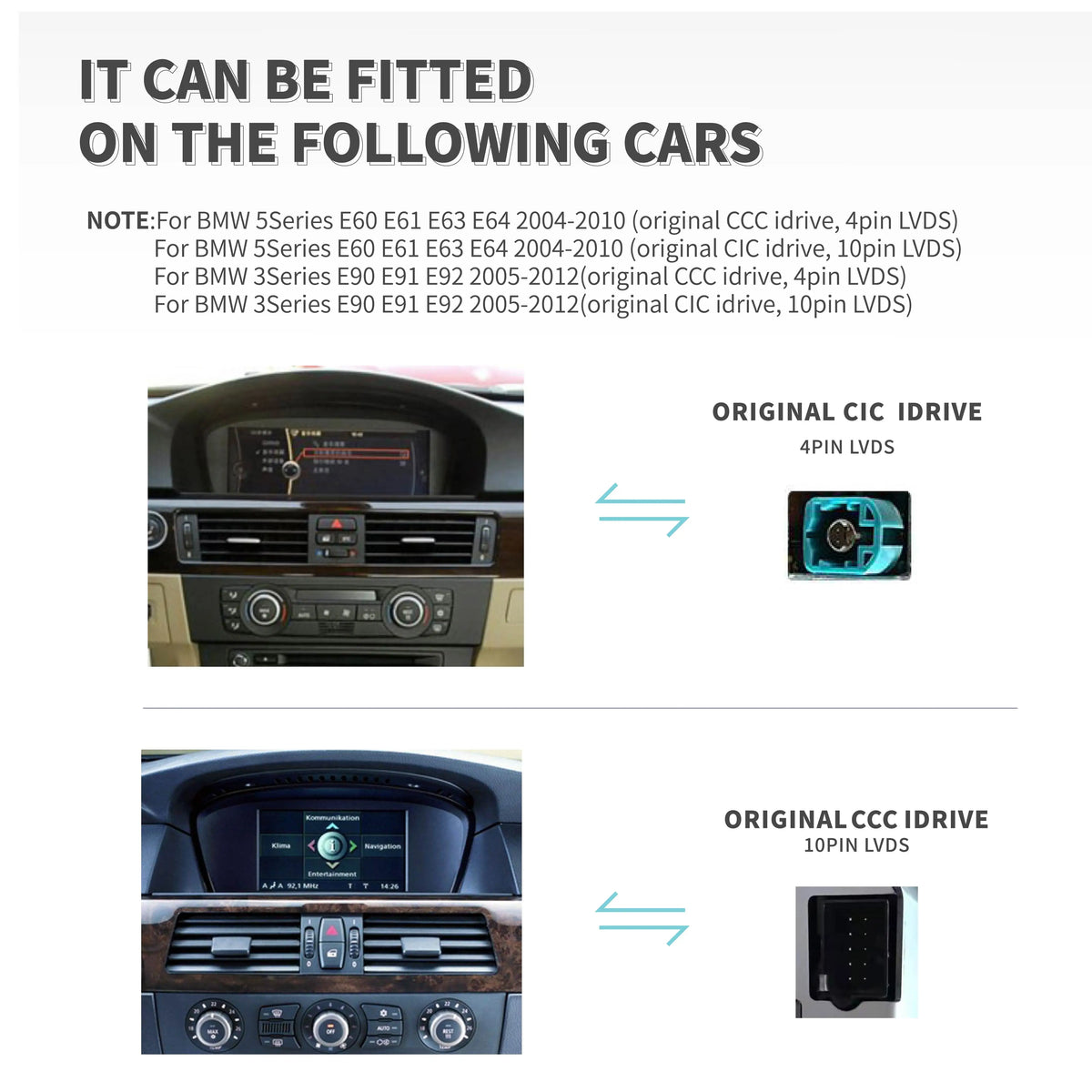 SZ-Kianda - Auto Multimedia Speler - Voor BMW 5 3 Serie - 2 Din - Carplay Scherm - 8Core - 8GB128GB - Navigatiesysteem Auto - Multimedia Autoradio - Android 14 - QUORE