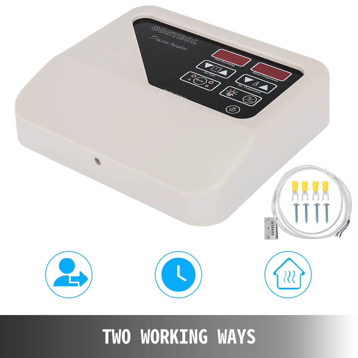 Vevor - Sauna Controller - Digitaal - Externe Controller - voor Saunakachel - 3-9kw Digitale Controller - Wit