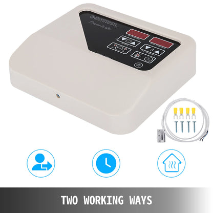 Vevor - Sauna Controller - Digitaal - Externe Controller - voor Saunakachel - 3-9kw Digitale Controller - Wit