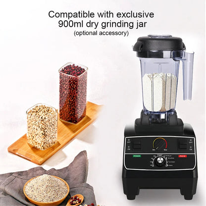 Blender – Blender Smoothie - Smoothie Maker - Blender to go - Foodprocessor - Keukenmachine - Professionele Blender met Smart Timer – 2200W – voor Smoothies, ijsblokjes, soepen & sappen - 2-liter BPA-vrije kan + Extra 2L Kan - QUORE