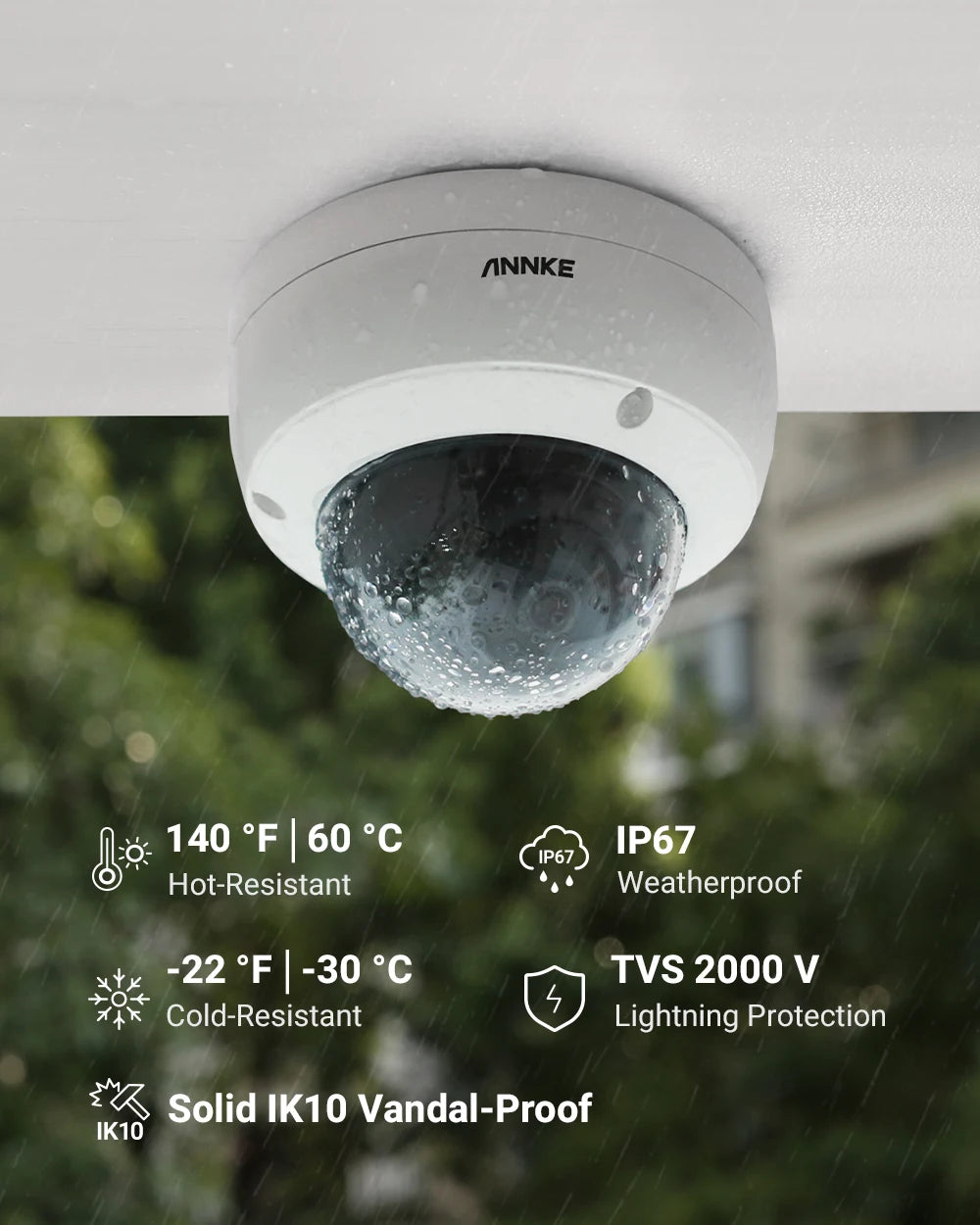 Dome Beveiligingscamera – IP Camera – Vandaalbestendige Camera – Surveillance Camera – PoE Camera – 5MP Resolutie – IK10 Behuizing Met Audio Opname