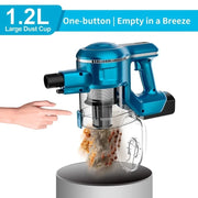 Cordless Stick Vacuum Cleaner - Stick Vacuum Cleaner - Vacuum Cleaner - Cordless Stick Vacuum Cleaner - Powerful Suction - 25Kpa - 250W - Blue