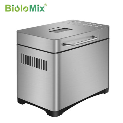 BioloMix - Bread Maker - Bread Machine - Oven - 650W - 1KG 19-in-1 Automatic Bread Maker - Stainless Steel