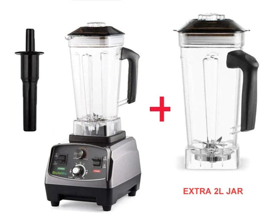Blender - Smoothie Maker - Blender Smoothie - Foodprocessor - 2200W - 2L - BPA-vrije - Zes Mesbladen - Ice Crusher - met Extra Pot