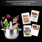 BioloMix - Sous Vide Stick - Sous-vide Kooktoestellen - IPX7 Waterdichte Super Slimme Thermische Immersie Circulator met APP Bediening - 4e Generatie - Wit
