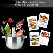 Sous Vide Stick - IPX7 - Ingebouwde Timer - Precisie koker - 1100W - 220V - Digitale timerregeling - WiFi - Superslanke thermische dompelcirculator met APP-bediening - Wit