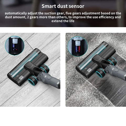 Redkey - F10 - Handstofzuiger met Steel - 23kPa - 400W - Draadloze Steelstofzuiger - Zakloze stofzuiger - Draadloze stofzuiger - Afneembare Kruimelzuiger - Zwart