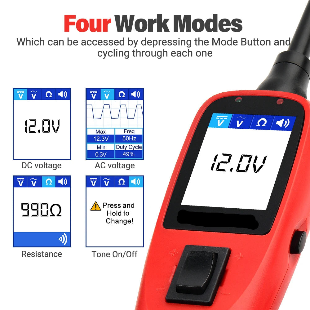 Auto Circuit Tester - Diagnosecomputer - Auto Uitlezen - Storing Verwijderen - Accutester 12V/24V - Diagnose apparatuur voor auto's - Power Probe Circuit Tester Kit - Elektrisch geïntegreerd auto-accusysteem diagnosetool - QUORE