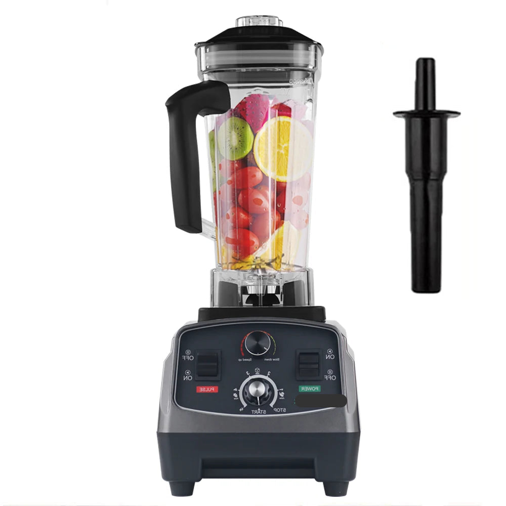 Blender - Blender Smoothie - Smoothie Maker - Foodprocessor - 2200W - Soepmaker - met Timer - 2L BPA-vrije Mengkan - Titaniumgrijs - QUORE