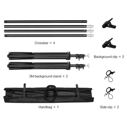 SH Background Stand Support System Photography Studio Backdrop Kit Holder with Carry Bag for Muslins Backdrops,Paper and Canvas - QUORE