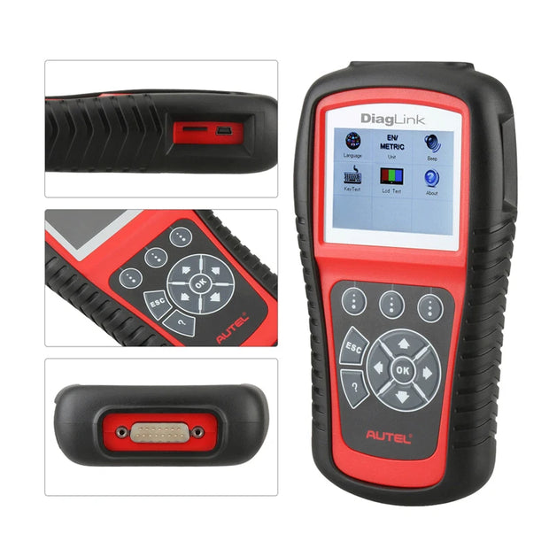 OBD2-Scanner - Diagnosecomputer - Slimme Diagnosetool - Foutverwijdering - OBD2-Scanner - Autodiagnosetool - OBD2, EOBD, Codelezer, Motor, ABS, Airbag, Transmissie - 2.8 TFT-Kleurendisplay - Rood