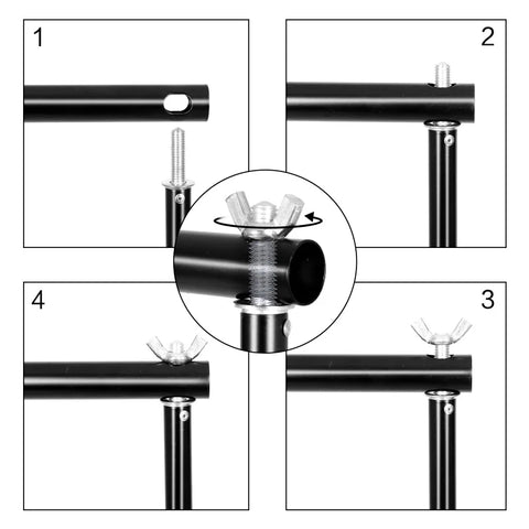 SH Background Stand Support System Photography Studio Backdrop Kit Holder with Carry Bag for Muslins Backdrops,Paper and Canvas