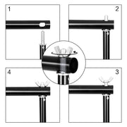 SH - Backdrop Stand Kit 2x2m - Photography Photo Backdrop Stand Adjustable - Thickened Sturdy - 2 x Flexible Sandbag - Black