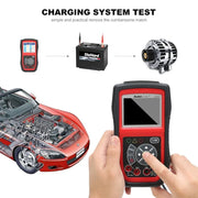 OBD2-Scanner - Diagnosecomputer - Slimme Diagnosetool - Foutverwijdering - OBD2-Scanner - Codelezer - Elektrisch Testinstrument - ALLES IN ÉÉN - AVOmeter - voor Circuittest - Rood