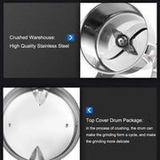 Elektrische kruidenmolen - 3000W - 800G - Elektrische graanmolen - Grinder - Kruidenmolen - Kruidenmolen - Koffiezetapparaat - Graankruidenmolen - Tarwemenger - Droge voedselmolen - Roestvrij staal -Zilver