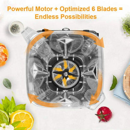 Blender - Blender Smoothie - Smoothie Maker - Foodprocessor - 2200W - Soepmaker - met Timer - 2L BPA-vrije Mengkan - Titaniumgrijs - QUORE