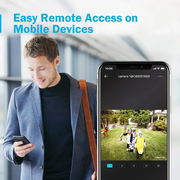 Annke - DW81KD0-R4BG/R8BG - Beveiligingscamerasysteem - 5MP - Openlucht - Bewakingscamera - Beveiligingscamera - Beveiligingscamerasysteem - 4 stuk - Wit