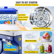 Ice Crusher - IJscrusher blender machine - IJs verbrijzelaar elektrisch - Slush puppy machine- Cocktail ijs - IJsvergruizer - slush maker - QUORE