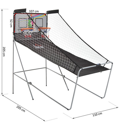 Draagbare Basketbalset – Basketbalring – Basketbalbord – Basketbalspel – Basketbalstandaard – Inclusief Elektronisch Scorebord – Stevig Stalen Frame - QUORE