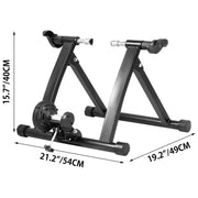 VEVOR Magnetic Indoor Bike Trainer Stand 750W Fluid Resistance 330LBS Bicycle Rear Easel Fits for Wheels 26"-29" Riding Exercise
