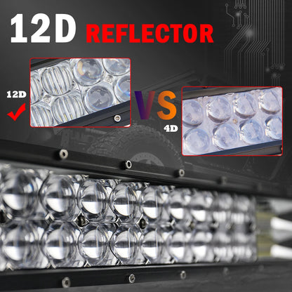Lichtbalk voor Auto & Vrachtwagens - Krachtige LED Verlichting - Eenvoudige Installatie - 42 Recht met Draad - 90000LM/820W