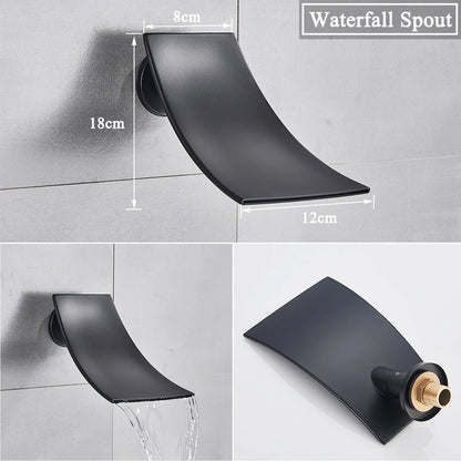 Douche - Regendouche - Douchewand - Douchekolom - Douchepanelen - Mat Wandgemonteerde Regendouche – Ingebouwde Mengkraan & Handdouche - 10in - Zwart