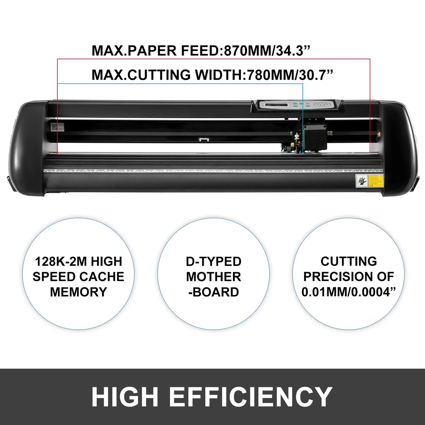 34-inch Vinyl Cutter – Snijplotter – Snijmachine – Plotter – Vinylsnijder – Precisie Tot 0,01 mm – Snijbreedte Tot 78 cm