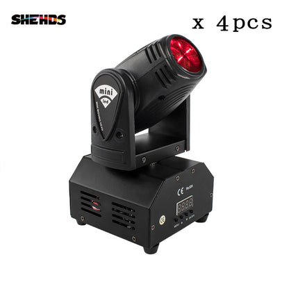 Moving Head Verlichting – LED Podiumlicht – DJ Licht – Disco Spot – Feestverlichting – 4 Stuks – 10W RGBW LED – DMX512 Besturing
