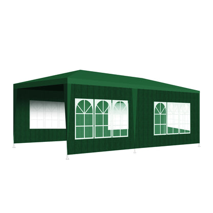 Partytent – Tuin Tent – Waterdichte Tent – Outdoor Tent –  Kampeertent – Tuinent – Weerbestendig PE-Materiaal – Stevig Metalen Frame – 3 x 6 m - Groen