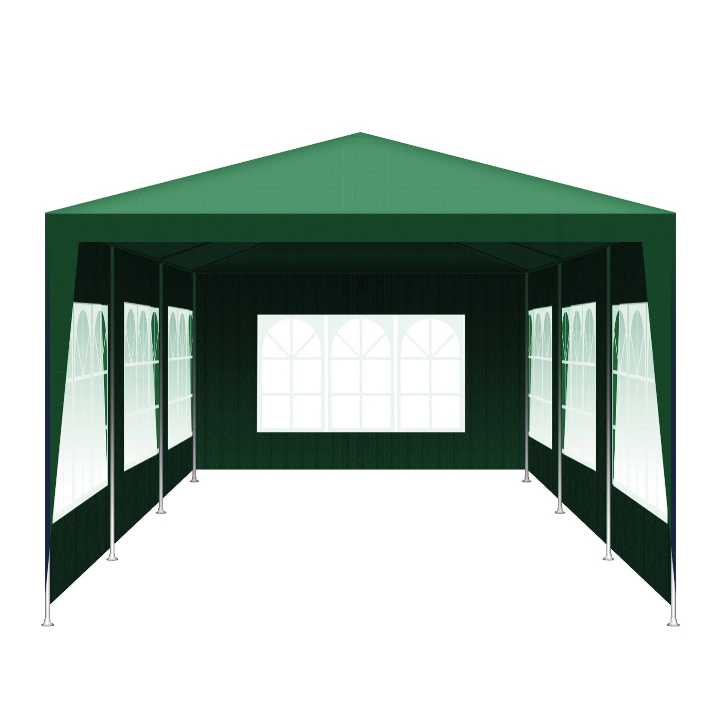 Partytent – Tuin Tent – Waterdichte Tent – Outdoor Tent – Picknick Tent – 9x3 Meter – Met Verwijderbare Panelen - Groen