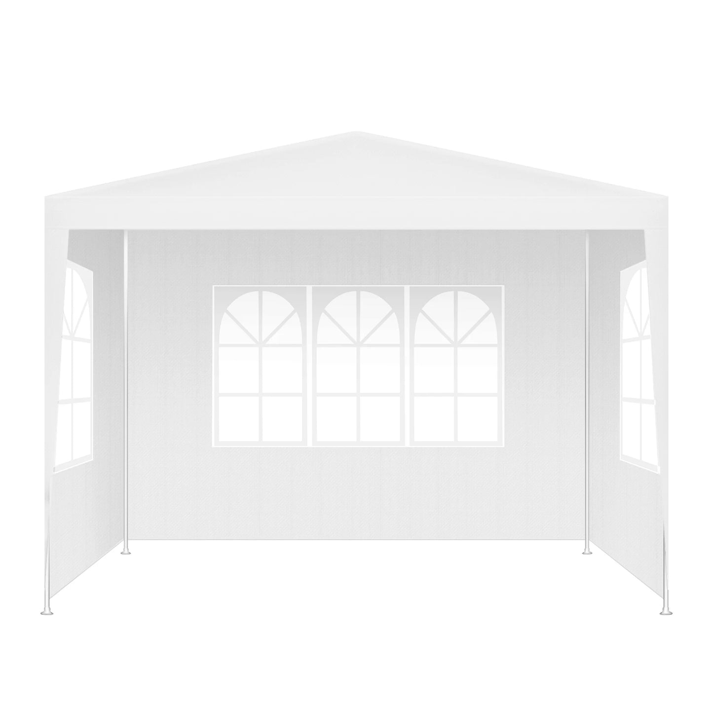 Partytent – Tuinent – Waterdichte Outdoor Tent – Luifel – Beschut – Waterdicht PVC – Metalen Frame – 3x3 Meter - Wit