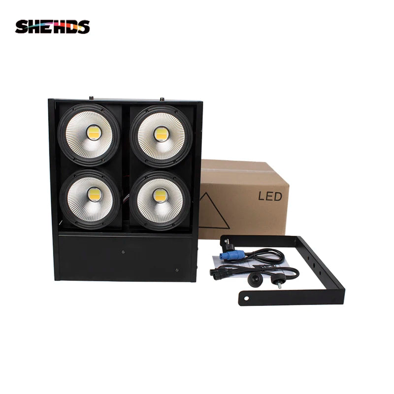 Led Blinder – Stage Licht – Party Verlichting – DJ Lamp – COB LED – 4x100W – Warm Wit en Koel Wit – Compact Metalen Behuizing
