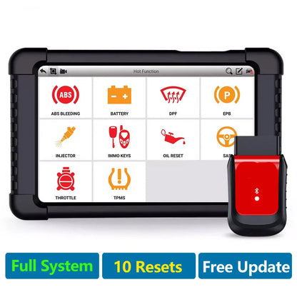 OBD2 Scanner – Auto Diagnosetool – Foutcode Uitlezer – Systeemtester – 10,1 Inch Touchscreen – Draadloos – 10 Resetfuncties