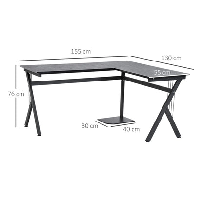 Hoekbureau – L-Vormig Bureau – Werkplek Bureau – Thuiswerk Bureau – Ruim Werkoppervlak – Stevig Frame – Onderhoudsvriendelijk oppervlak