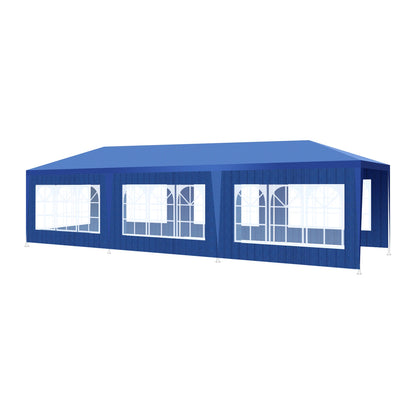 Partytent – Tuin Tent – Waterdichte Tent – Outdoor Tent – Picknick Tent – 9x3 Meter – Met Verwijderbare Panelen - Blauw