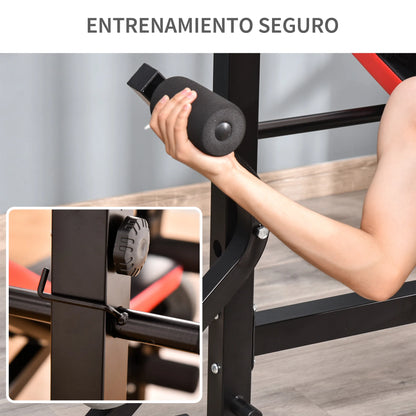 Fitnessbank – Krachtbank – Halterbank – Trainingsbank – Home Gym Bank – Verstelbare Rugleuning – Stevig Stalen Frame