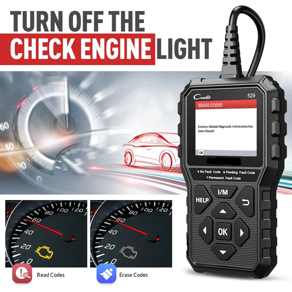 OBD Scanner - OBD2 - Auto Scanner - Auto uitlezen - Diagnose Apparatuur voor Auto's - Automotive Code Reader - Diagnosetool - MIL Reset - Check Engine - Foutcode Uitlezen - Live Data DIY - QUORE