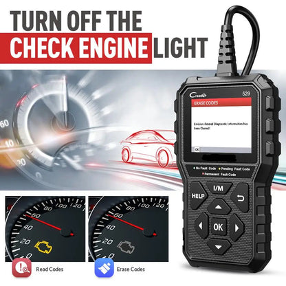 OBD Scanner - OBD2 - Auto Scanner - Auto uitlezen - Diagnose Apparatuur voor Auto's - Automotive Code Reader - Diagnosetool - MIL Reset - Check Engine - Foutcode Uitlezen - Live Data DIY - QUORE