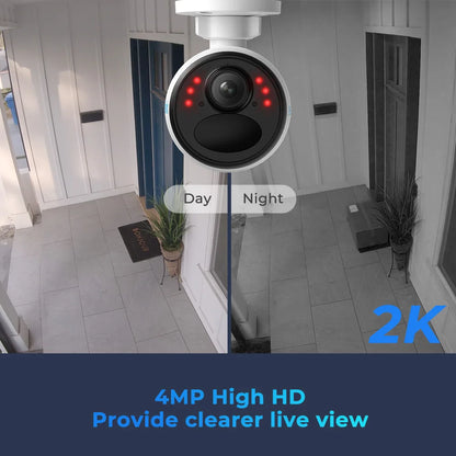 4G LTE Draadloze Beveiligingscamera – Mobiele Bewakingscamera – Waterdichte IP Camera – Solar Beveiligingscamera – 4MP HD Camera – 2-Weegs Audio – Langdurige Batterij