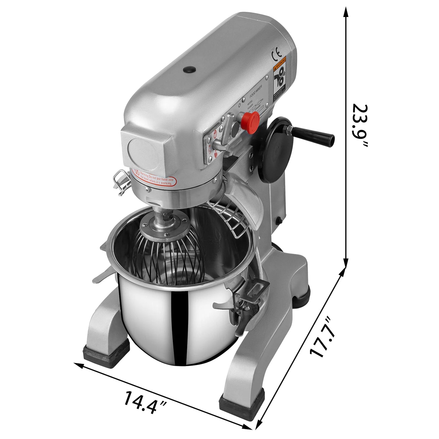 Keukenmixer – Elektrische Mixer – Deegkneder – Mixervoet – 10 Liter Kom – 450 Watt – 3 Snelheden