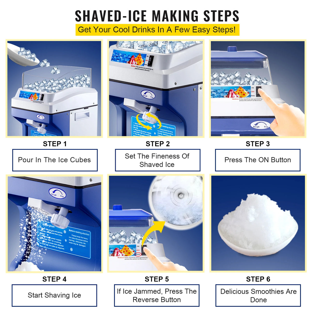 Ice Crusher - IJscrusher blender machine - IJs verbrijzelaar elektrisch - Slush puppy machine- Cocktail ijs - IJsvergruizer - slush maker - QUORE