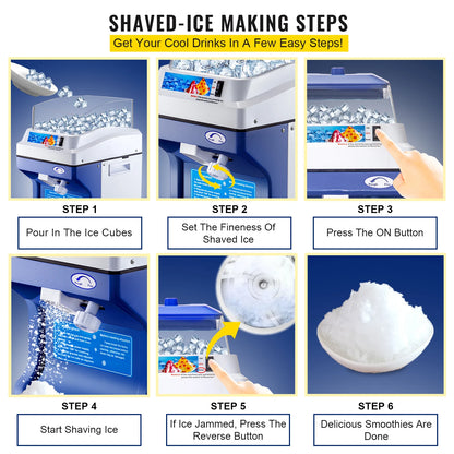 Ice Crusher - IJscrusher blender machine - IJs verbrijzelaar elektrisch - Slush puppy machine- Cocktail ijs - IJsvergruizer - slush maker - QUORE