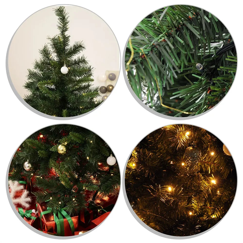 Homcom - Kunstkerstboom - Kunststof kerstboom - Triumph Tree - PVC bladboom - Voor huisdecoratie, tuin, winkelcentrum en restaurant - 1,8 m - Groen - QUORE