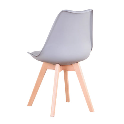 EGOONM Set of 4 / 6 Modern Dining Chairs Kitchen Chairs with Padded Seat Faux Leather Beech Wooden Legs for Kitchen Dining Room